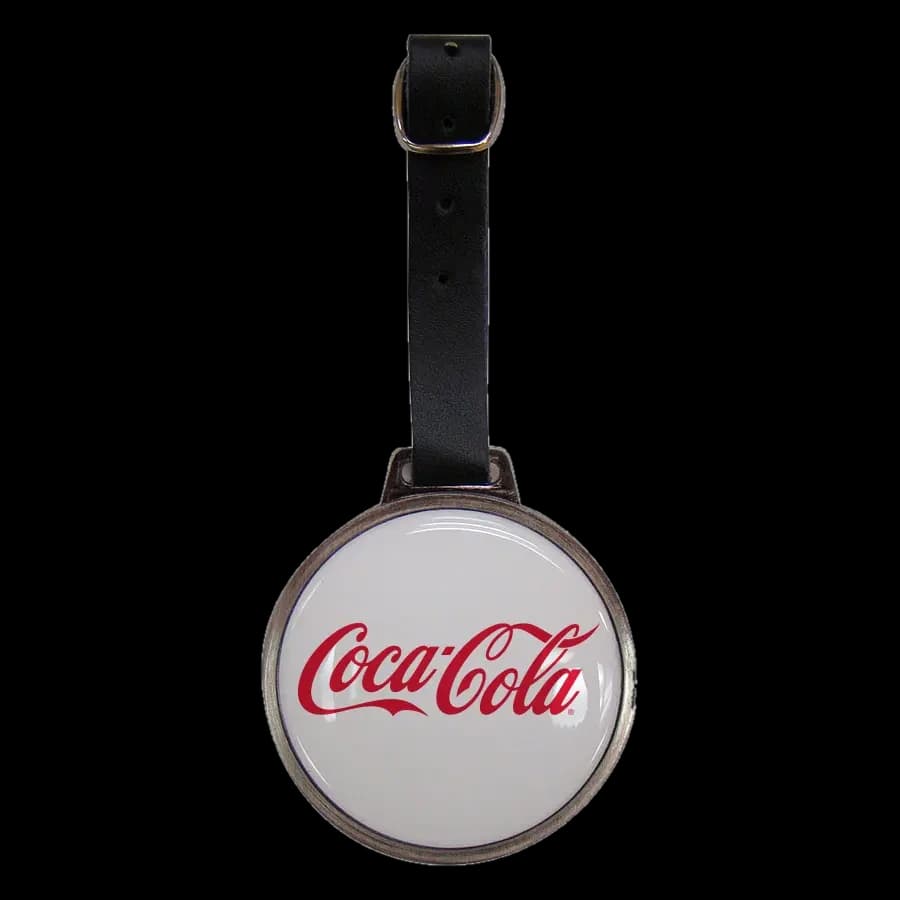 Round Metal Bag Tag with Domed Logo