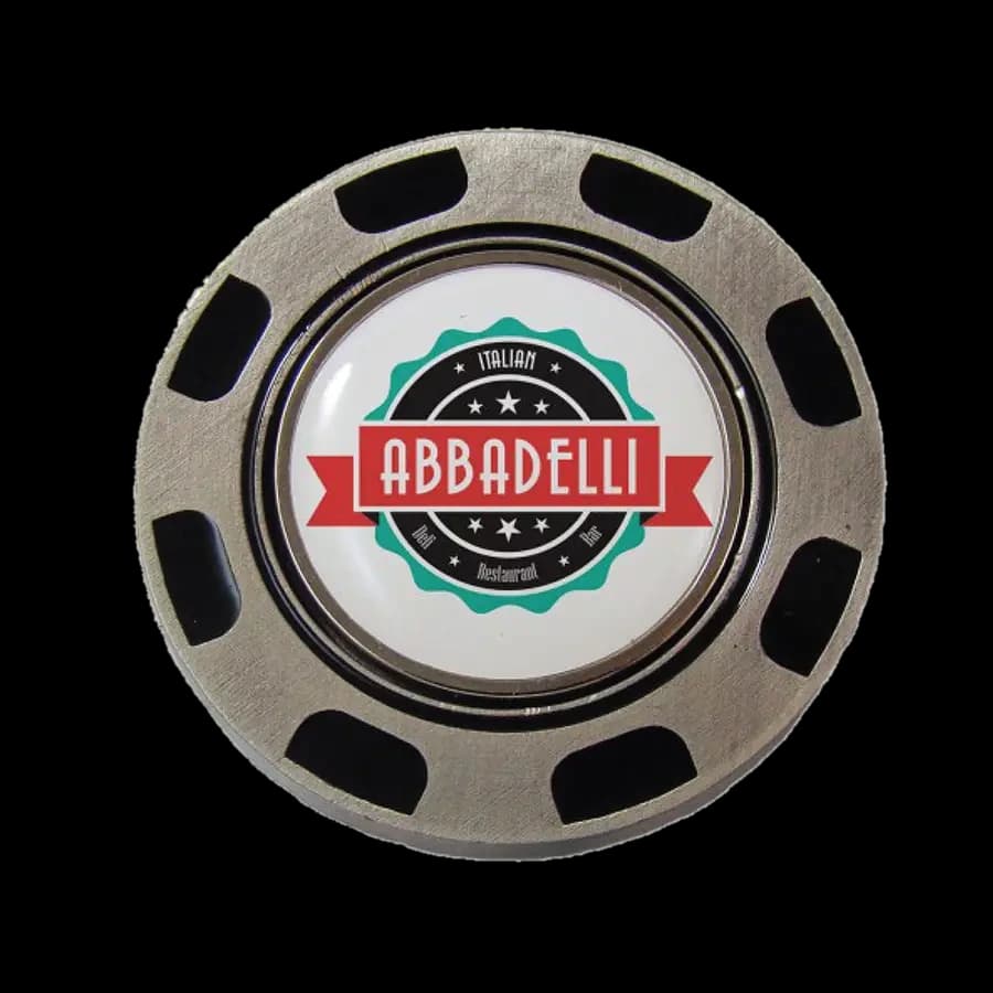 Metal Poker Chip with Removable Ball Marker
